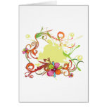artsy floral bliss vector design greeting card