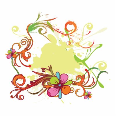 artsy floral bliss vector design acrylic cut out by doonidesigns