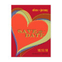 Artsy Hearts Save the Date postcards by DioSelina Artsy Hearts Save the Date postcards