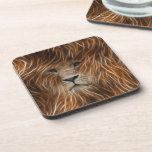 Artsy Lion Beverage Coasters