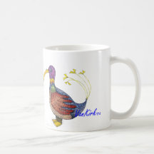 Artsy Long Beaked Bird Mug