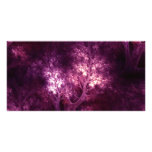 artsy_magenta_trees customized photo card