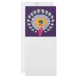 artsy paisley peacock full color rack card