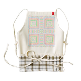 Artsy Pastel Tiles Zazzle HEART Apron