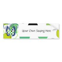 Artsy Polka Dot Butterfly Bumper Sticker bumper stickers by polkadotpizazz Artsy Polka Dot Butterfly Bumper Sticker bumper stickers