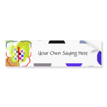 Artsy Polka Dot Butterfly Bumper Sticker bumper stickers