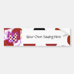 Artsy Polka Dot Butterfly Bumper Sticker