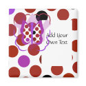 Artsy Polka Dot Butterfly Magnet