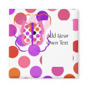 Artsy Polka Dot Butterfly Magnet