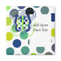 Artsy Polka Dot Butterfly Magnet