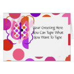 Artsy Polka Dot Butterfly Greeting Card