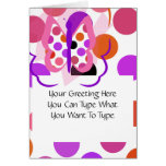 Artsy Polka Dot Butterfly Greeting Card