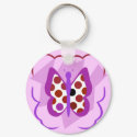 Artsy Polka Dot Butterfly Keychain