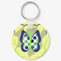 Artsy Polka Dot Butterfly Keychain