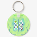 Artsy Polka Dot Butterfly Keychain