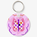 Artsy Polka Dot Butterfly Keychain