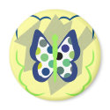 Artsy Polka Dot Butterfly Magnet