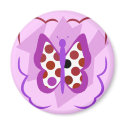 Artsy Polka Dot Butterfly Magnet