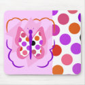 Artsy Polka Dot Butterfly Mousepad