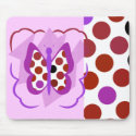 Artsy Polka Dot Butterfly Mousepad