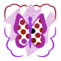 Artsy Polka Dot Butterfly Ornament