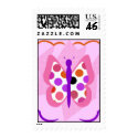 Artsy Polka Dot Butterfly Postage Stamp