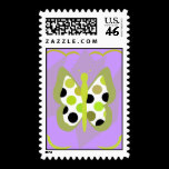 Artsy Polka Dot Butterfly Postage Stamp
