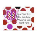 Artsy Polka Dot Butterfly Postcard