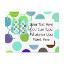 Artsy Polka Dot Butterfly Postcard