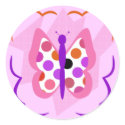 Artsy Polka Dot Butterfly Sticker