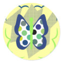 Artsy Polka Dot Butterfly Sticker