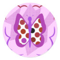 Artsy Polka Dot Butterfly Sticker