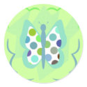 Artsy Polka Dot Butterfly Sticker