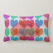 Artsy Retired Social Worker Pillow pillows