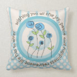 Artsy Retirement Pillow Whimsical Flowers