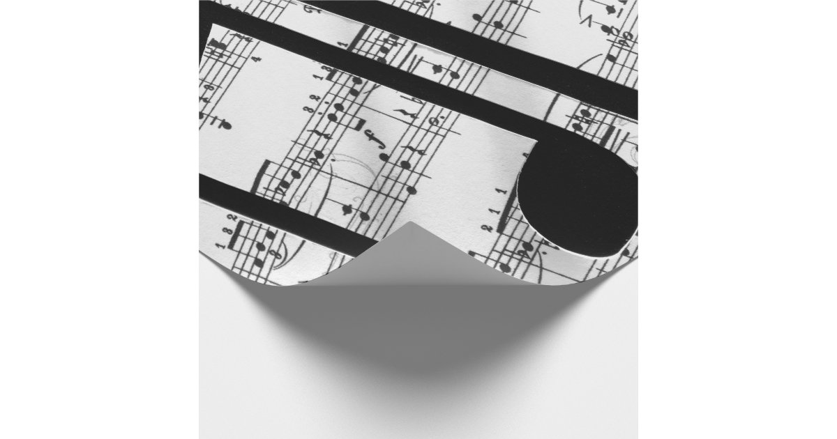 Artsy Sheet Music Wrapping Paper | Zazzle