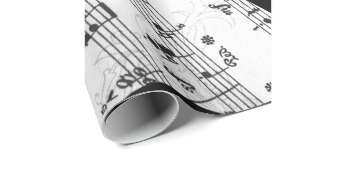 Artsy Sheet Music Wrapping Paper | Zazzle
