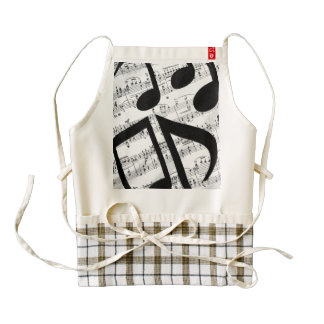Artsy Sheet Music Zazzle HEART Apron