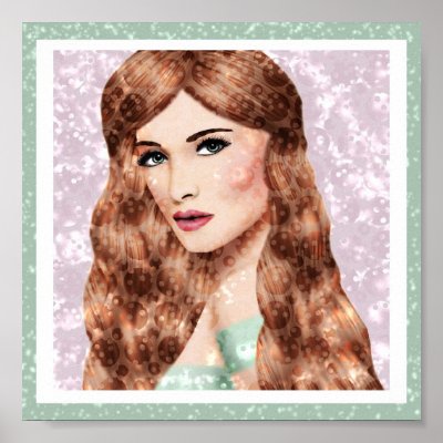 Artsy Sparkle Portrait Print by moonblossom