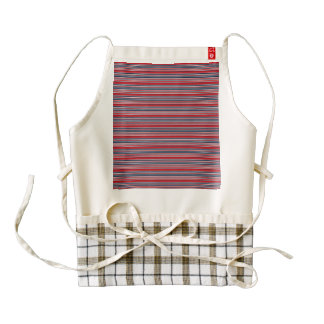 Artsy Stripes in Patriotic Red White and Blue Zazzle HEART Apron
