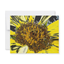 Artsy Sunflower invitations by BlayzeInk Artsy Sunflower invitations