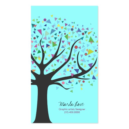 Artsy Unique Tree Business Card Art designer