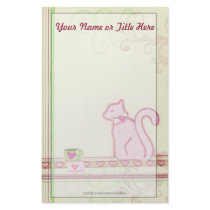 Artsy V-Day Cat Stationery by Customizables Artsy V-Day Cat Stationery