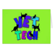 Artsy Vet Tech Gifts, Unique artist drawn design Card