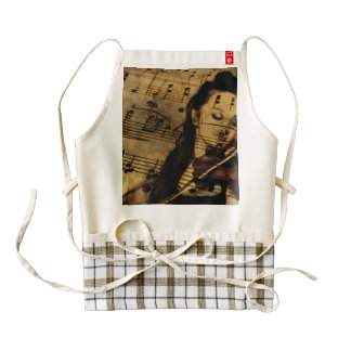 Artsy Violin Music Zazzle HEART Apron