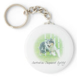 Artwork Australian Shepherd Agility Keychain