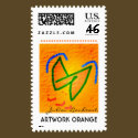 Artwork orange postage by JohnLionheart Artwork orange postage