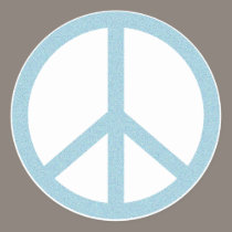 Arty Blue Peace Symbol stickers