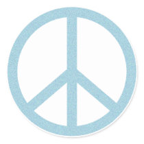Arty Blue Peace Symbol stickers