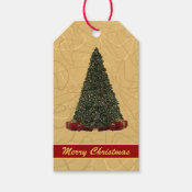 Arty but Simple Christmas Tree Abstract Pack Of Gift Tags